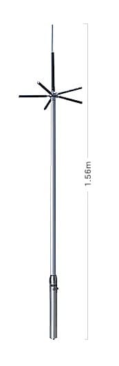 Diamond D-303 Antena szerokopasmowa do skanera / SDR RX 0.5-200MHz + okablowanie 10m z wtykami (odbiór HF, CB, airband, VHF) długość 1,56m