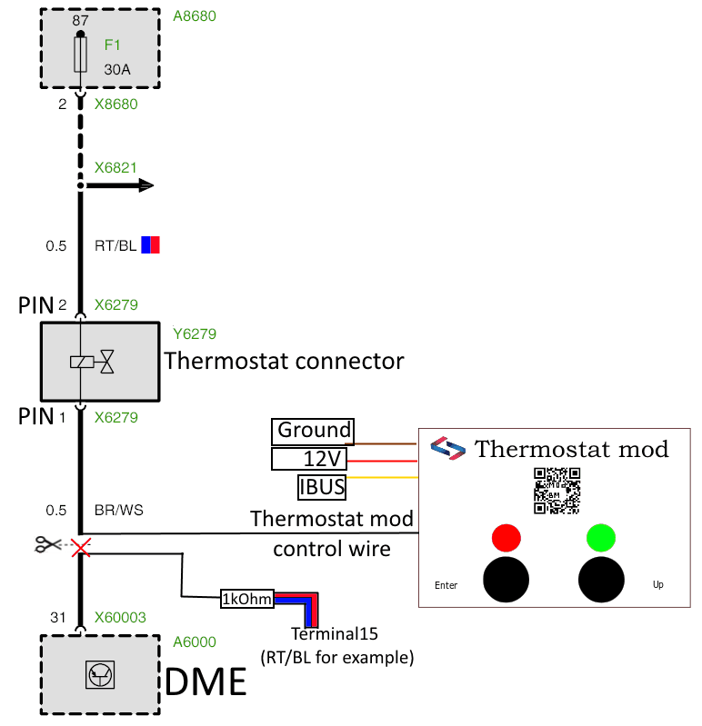 modBM Thermostat mod M62 M62TU - modyfikacja termostatu dla BMW V8 