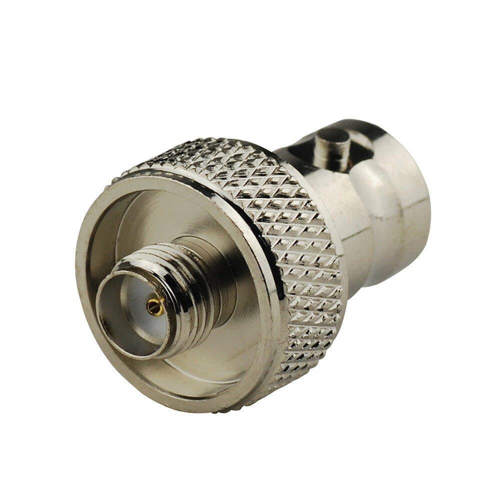 Krótki adapter przejściówka SMA-F / BNC-F (gniazdo SMA - gniazdo BNC) np. do Baofeng UV-5R, UV-82, T-57, BF-888, Wouxun itp.