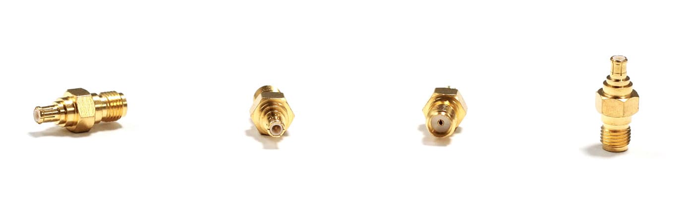 Adapter przejściówka SMA-F/MCX-M (gniazdo SMA - wtyk MCX) np. do tunerów RTL2832U DVBT i anten z wtykiem SMA