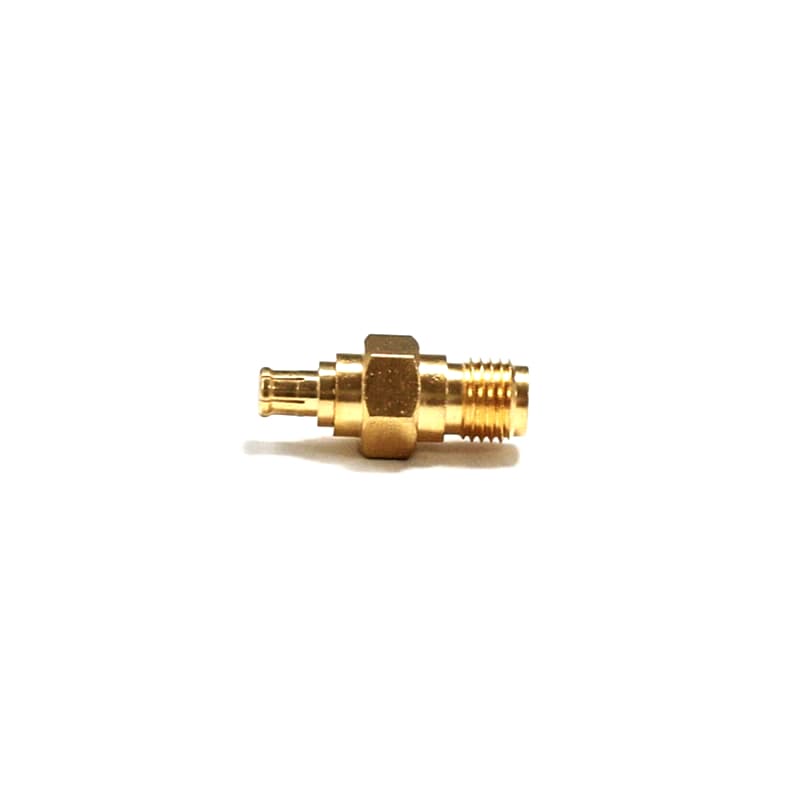 Adapter przejściówka SMA-F/MCX-M (gniazdo SMA - wtyk MCX) np. do tunerów RTL2832U DVBT i anten z wtykiem SMA