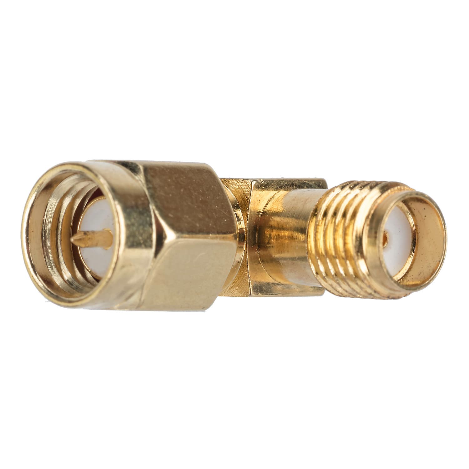 Przejściówka kątowa SMA Radiora PTFE/Gold - SMA-M/SMA-F (SMA żeńskie - SMA męskie) adapter np. Baofeng, Wouxun, TYT, RTL-SDR itp.
