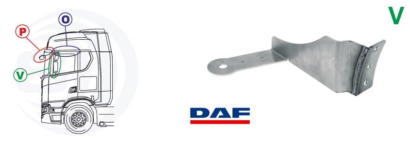 SIRIO TRM-19 uchwyt do anteny CB / KF do DAF XF (95/105/106) EURO 6 (2013-2020)