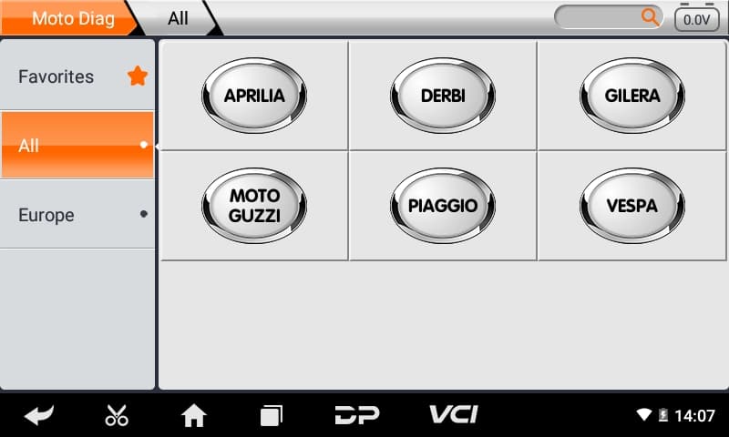 OBDSTAR iSCAN PIAGGIO GROUP interfejs diagnostyczny do motocykli APRILIA, DERBI, GILERA, MOTO GUZZI, PIAGGIO, VESPA