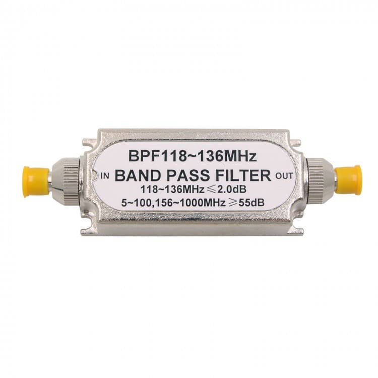 Filtr pasmowy BPF pasmo lotnicze 118-136MHz do skanerów / odbiorników SDR - poprawa odbioru, mniejsze zakłócenia