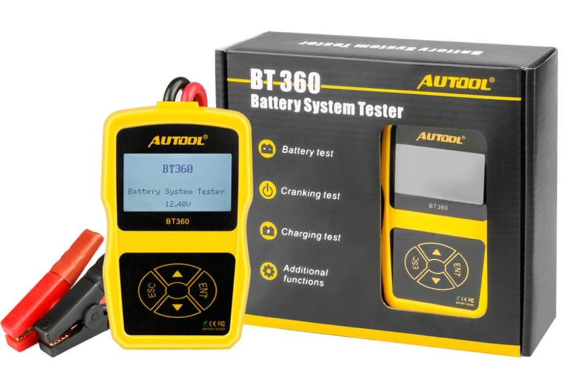 Tester akumulatora / baterii 12V AUTOOL BT-360 - test ładowania, pod obciążeniem, żywotności itd. POLSKIE MENU