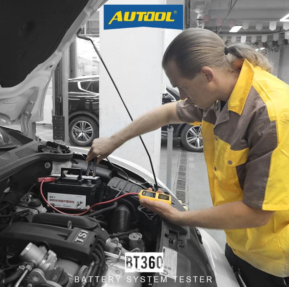 Tester akumulatora / baterii 12V AUTOOL BT-360 - test ładowania, pod obciążeniem, żywotności itd. POLSKIE MENU