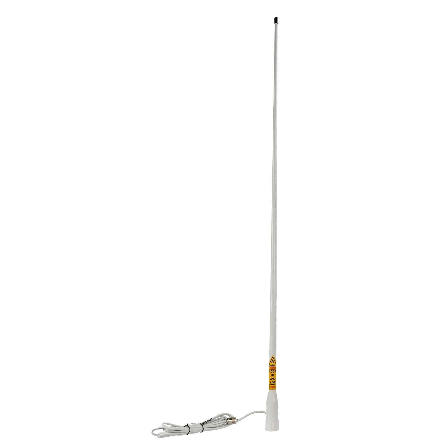 Radiora Marine 110 Antena morska VHF 156-163MHz długość 110cm, włókno szklane, regulowany uchwyt, kabel 4m z wtykiem