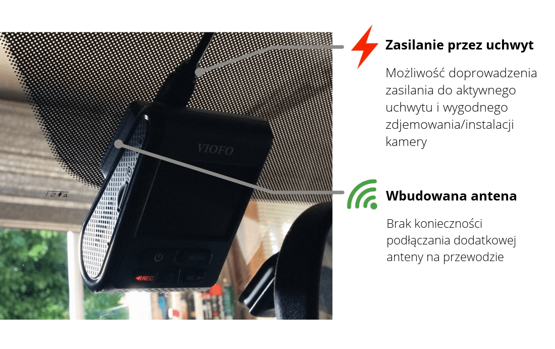 VIOFO Moduł GPS do kamer samochodowych z serii A119 - uchwyt GPS