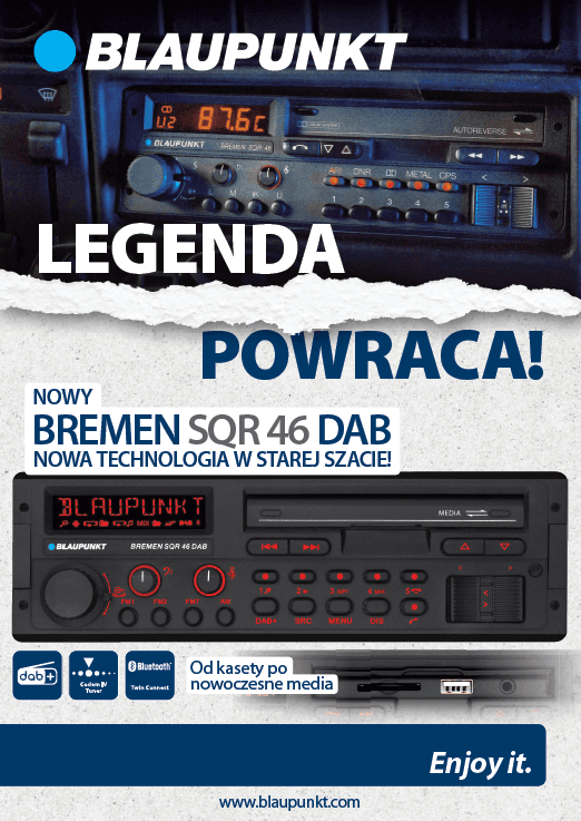 Blaupunkt Bremen SQR 46 DAB radio samochodowe DAB+, bluetooth do klasyka i youngtimera, retro
