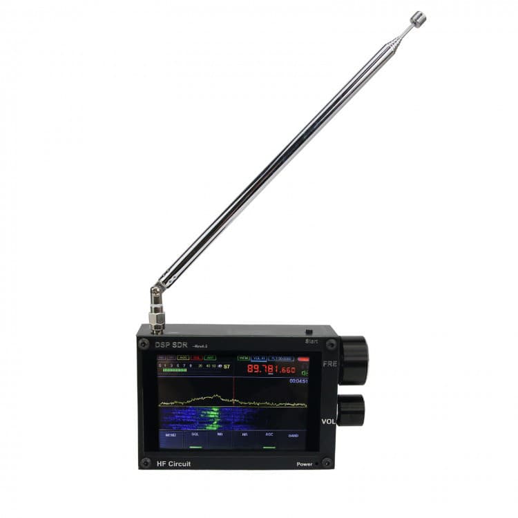 DSP SDR odbiornik eksperymentalny 50kHz-2GHz AM/FM/USB/LSB, RF Gain, SQ, NB, AGC, wyświetlacz dotykowy 3.5"