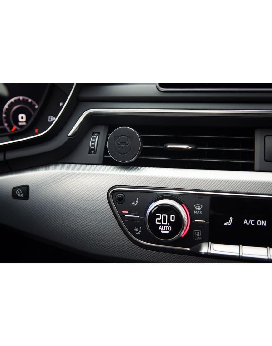 Uchwyt w kratkę do smartfona OBD Eleven - magnetyczny Spigen Air Vent np. Volkswagen, Audi, Seat, Skoda