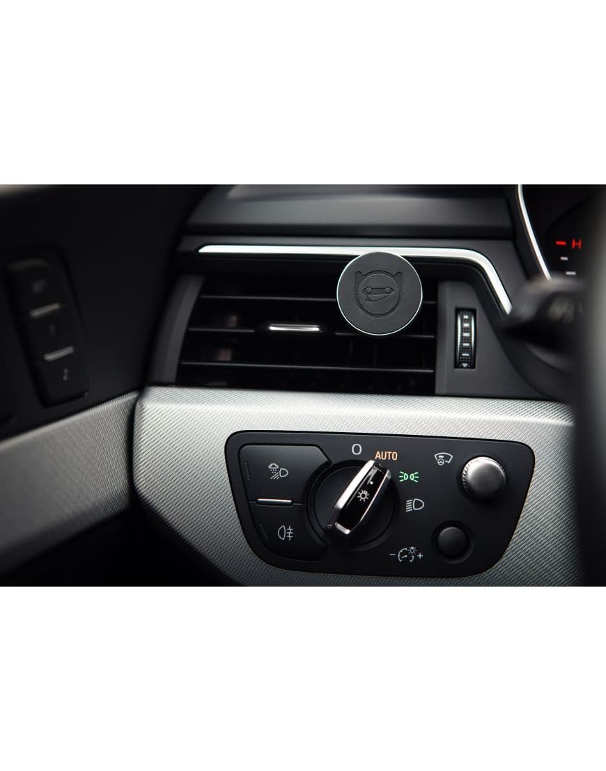 Uchwyt w kratkę do smartfona OBD Eleven - magnetyczny Spigen Air Vent np. Volkswagen, Audi, Seat, Skoda