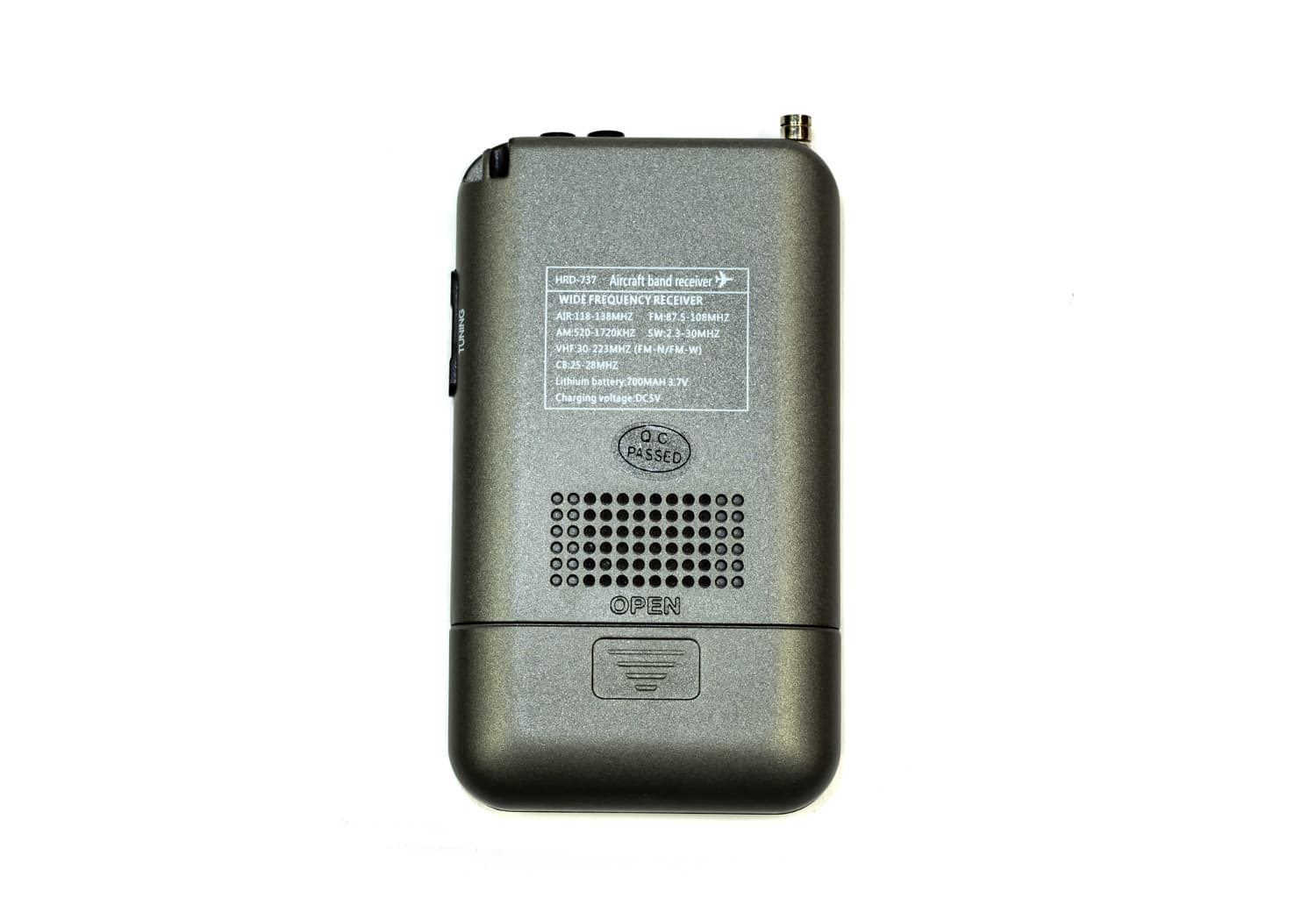 HRD-737 ultrakompaktowy odbiornik przenośny AM / FM Stereo / KF / CB / airband / VHF, polska instrukcja
