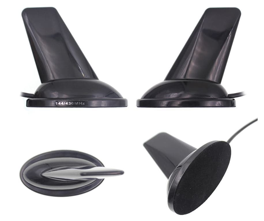 SHARK dyskretna antena VHF/UHF długość tylko 12cm, podstawa magnetyczna z kablem 5m, UC-1/SMA-F-/SMA-M/BNC/N