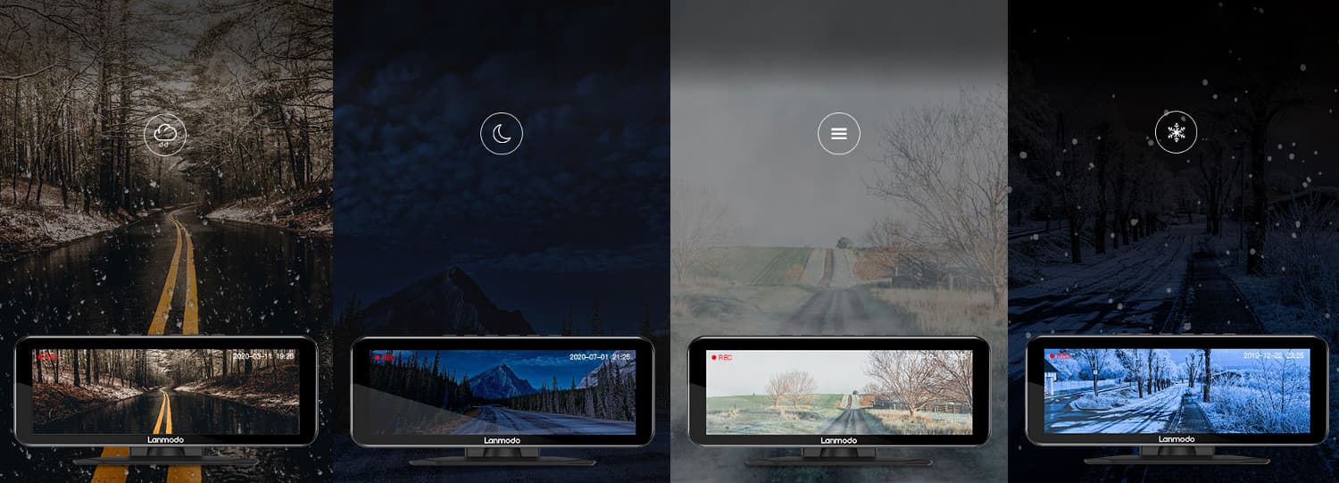 LANMODO VAST PRO kamera Night Vision + nagrywanie Full HD - noktowizor samochodowy (II generacja Vast) 