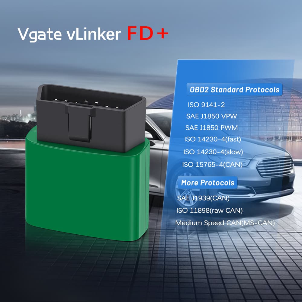 Vgate vLinker FD+ 4.0 BLE interfejs diagnostyczny OBD-2 polecany do Ford, Mazda, Mercury, Lincoln (polecany do aplikacji FORScan) Łódź, Zbąszyńska 2
