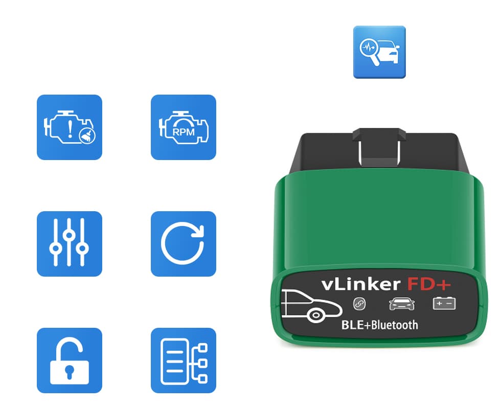 Vgate vLinker FD+ 4.0 BLE interfejs diagnostyczny OBD-2 polecany do Ford, Mazda, Mercury, Lincoln (polecany do aplikacji FORScan) Łódź, Zbąszyńska 2