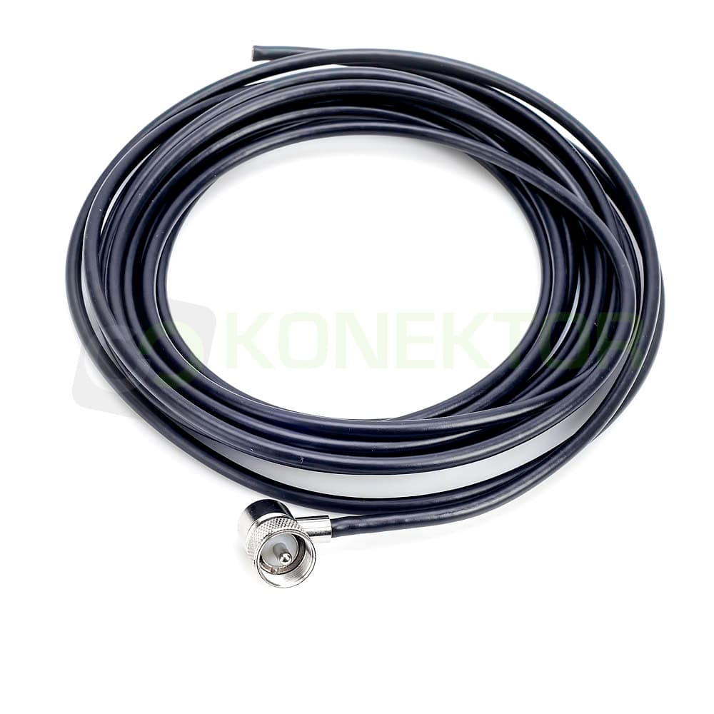 Kabel naprawczy do anteny CB - 5 metrów RG-58 + wtyk kątowy UC-1