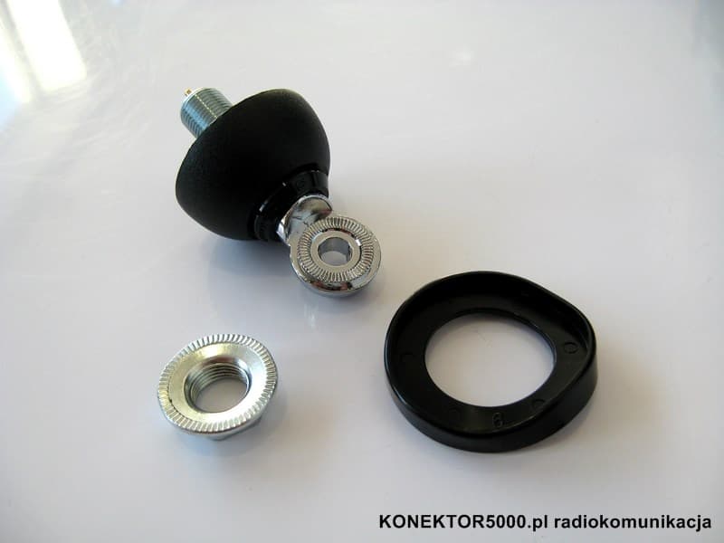 Główka / stopka DV SREBRNA + okablowanie RG58 4m, LC-27  Oryginał Sirio Italy