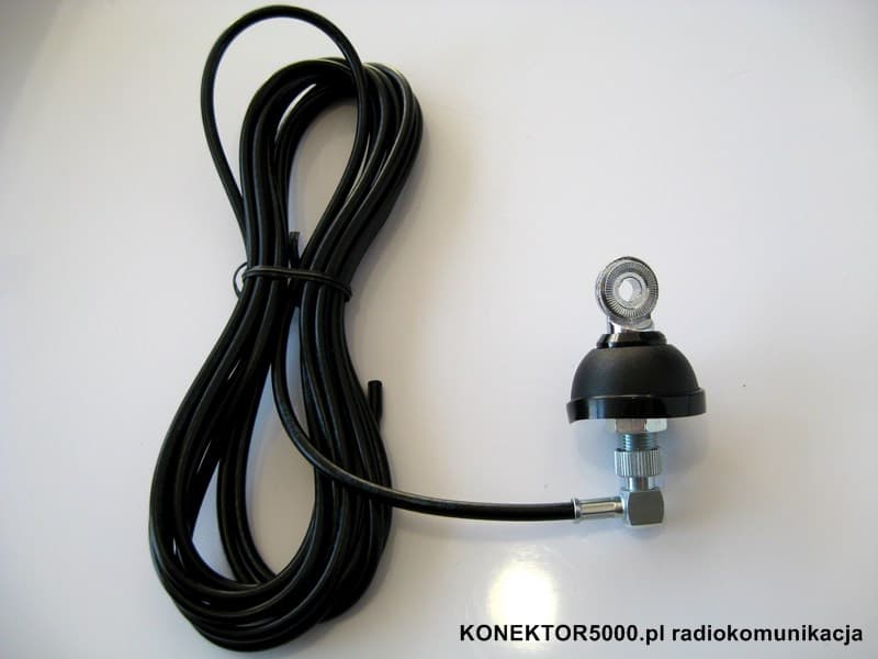 Główka / stopka DV SREBRNA + okablowanie RG58 4m, LC-27  Oryginał Sirio Italy