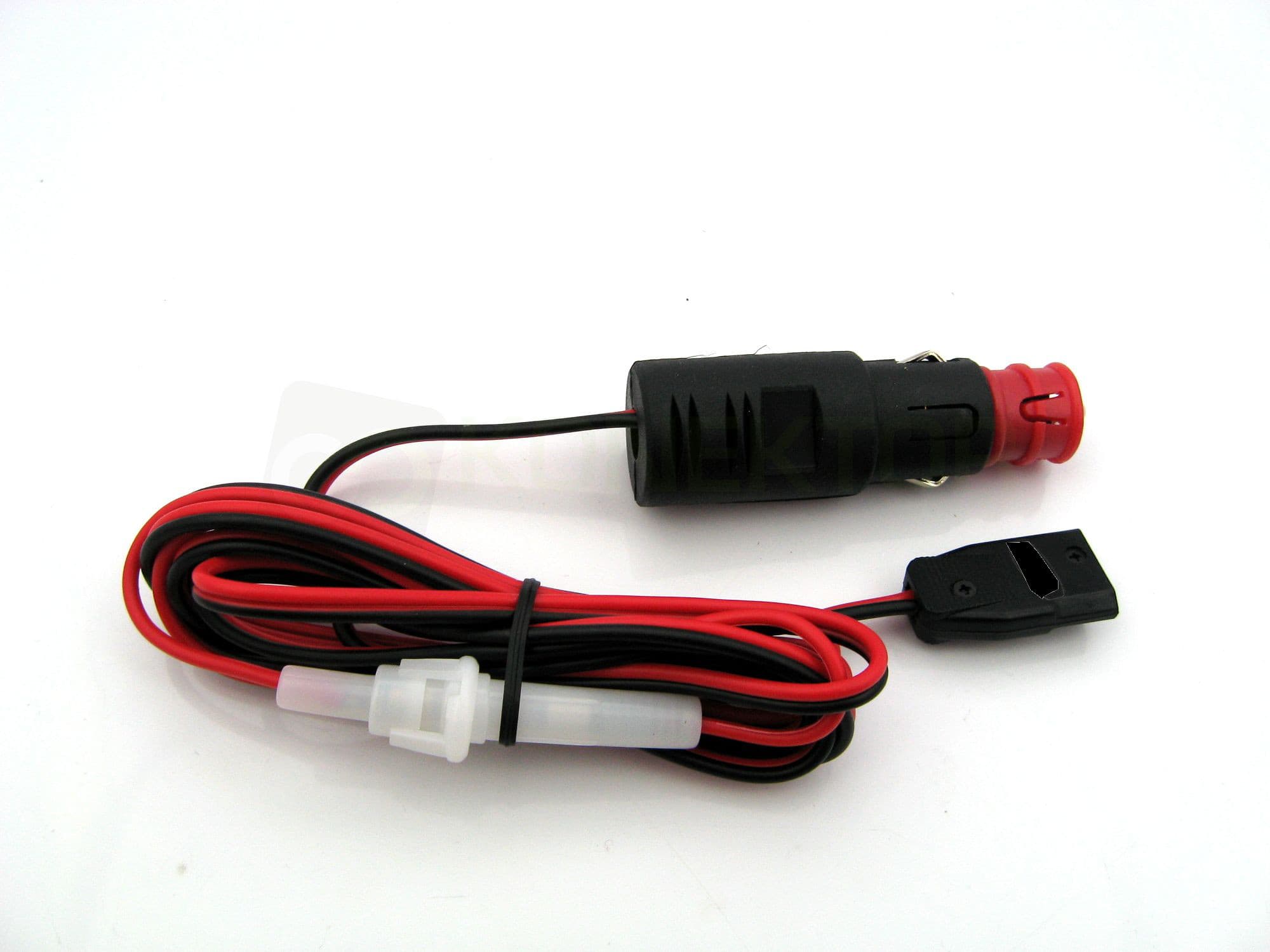 Kabel zasilający 3-pin (produkcja Tajwan) + zalutowany wtyk do zapalniczki HEAVY DUTY 12/24V - do mocnego CB radia