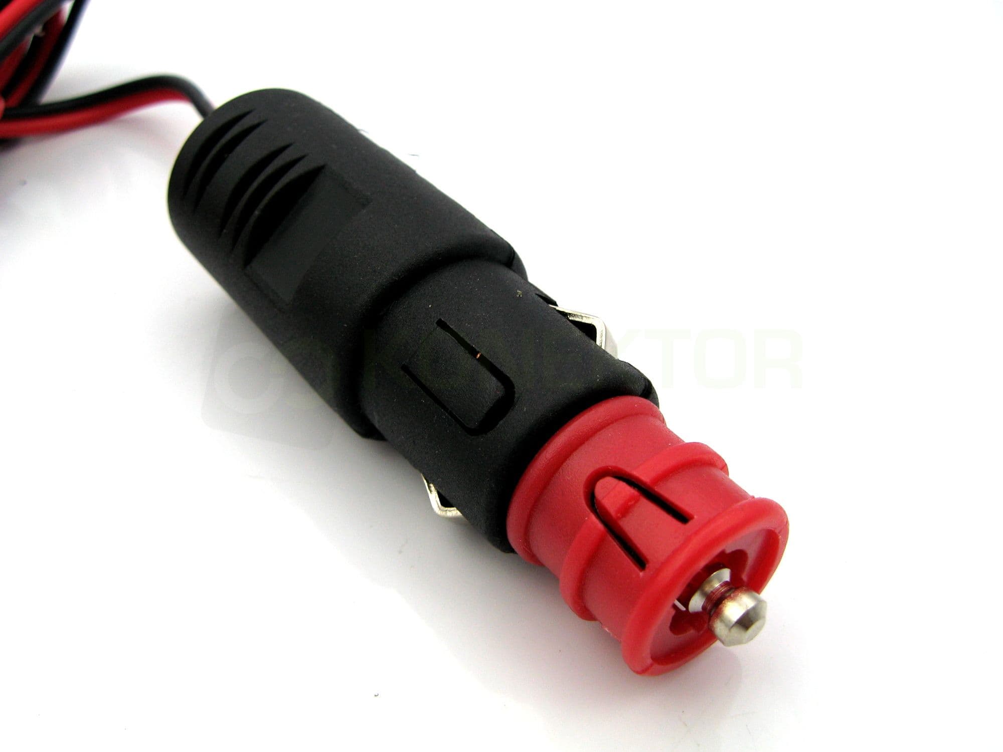 Kabel zasilający 3-pin (produkcja Tajwan) + zalutowany wtyk do zapalniczki HEAVY DUTY 12/24V - do mocnego CB radia