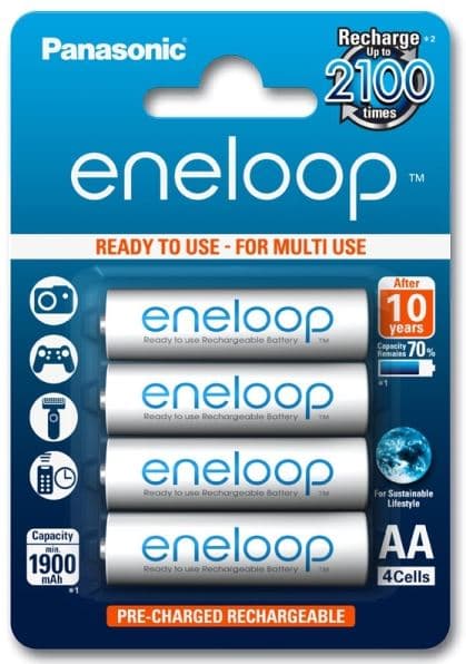 Akumulatory 4szt. PANASONIC ENELOOP R6 AA 2000mAh BK-3MCCE/8BE np. Alan 42, Albrecht 2990, G7, G9, skanery Uniden - Łódź Zbąszyńska 2