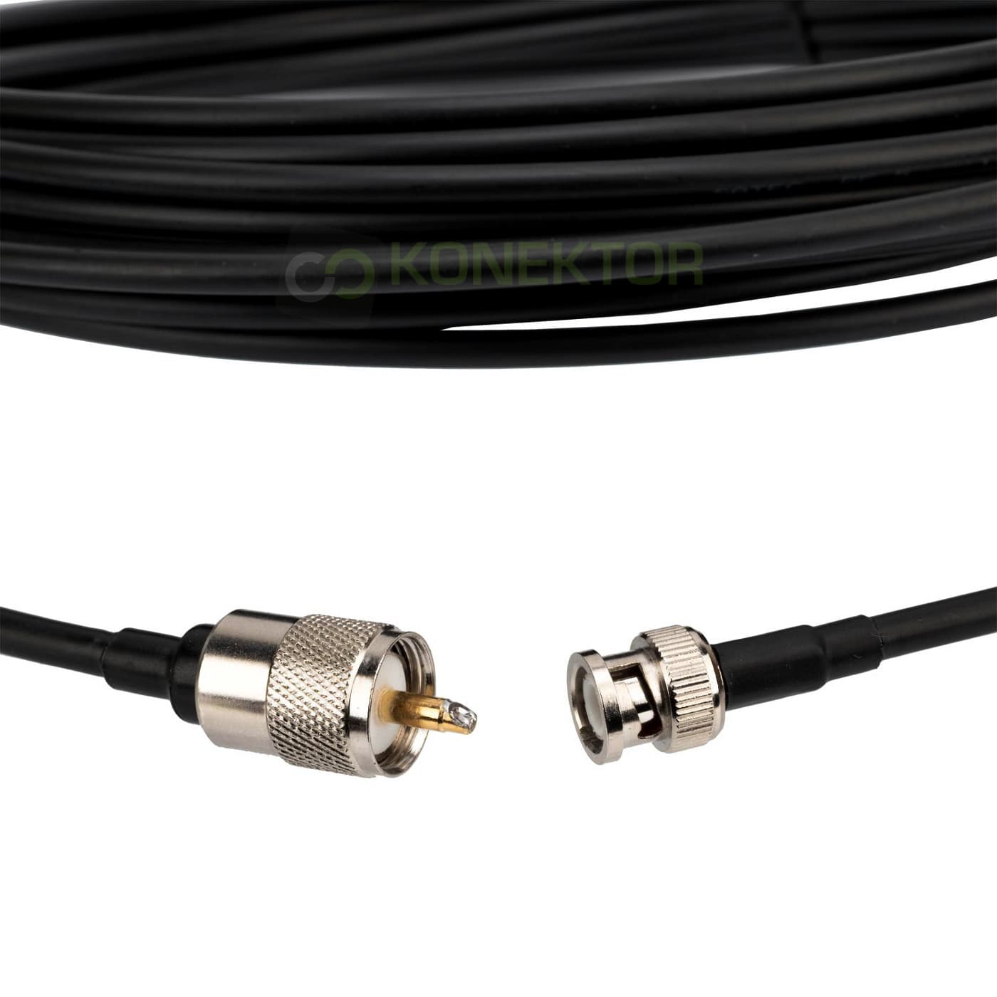 Kabel niskostratny RF-5 SATEC 10m + wtyk BNC + wtyk UC-1 (zmontowane okablowanie do skaner Uniden, SDR itp.)
