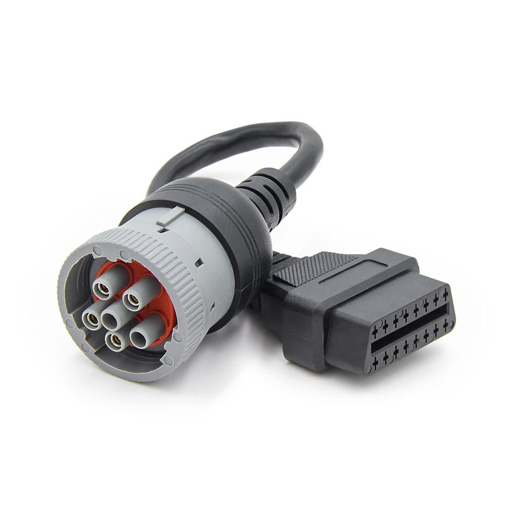 KABEL ADAPTER J1708 Cummins 6-pin diesel do OBD-2 16-pin przejściówka do aut ciężarowych i maszyn - Łódź, Zbąszyńska 2