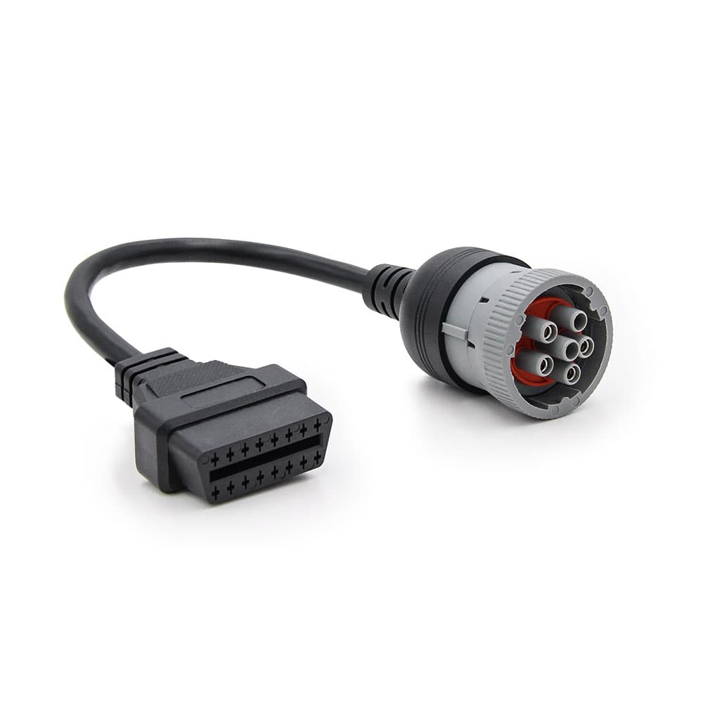 KABEL ADAPTER J1708 Cummins 6-pin diesel do OBD-2 16-pin przejściówka do aut ciężarowych i maszyn - Łódź, Zbąszyńska 2