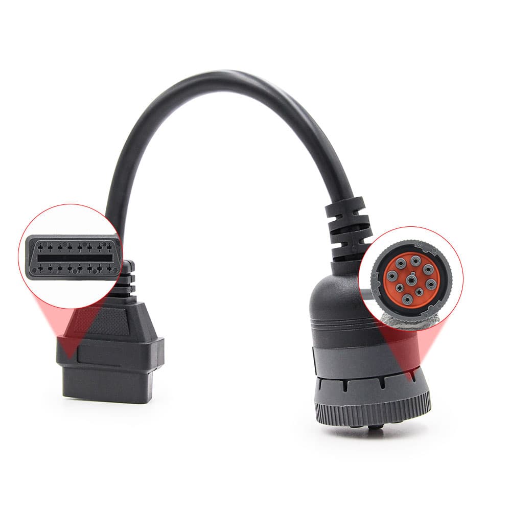 KABEL ADAPTER J1939 Cummins 9-pin diesel do OBD-2 16-pin przejściówka do aut ciężarowych i maszyn - Łódź, Zbąszyńska 2