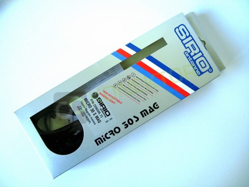 SIRIO MICRO 30 S MAG dyskretna i estetyczna antena CB magnesowa 30cm kabel 3m (wersja z pochyleniem)