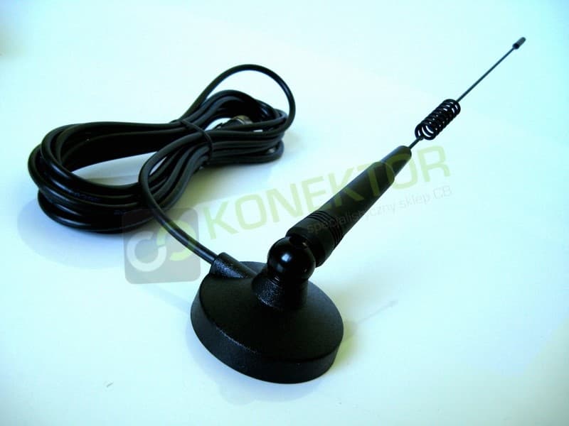 SIRIO MICRO 30 S MAG dyskretna i estetyczna antena CB magnesowa 30cm kabel 3m (wersja z pochyleniem)