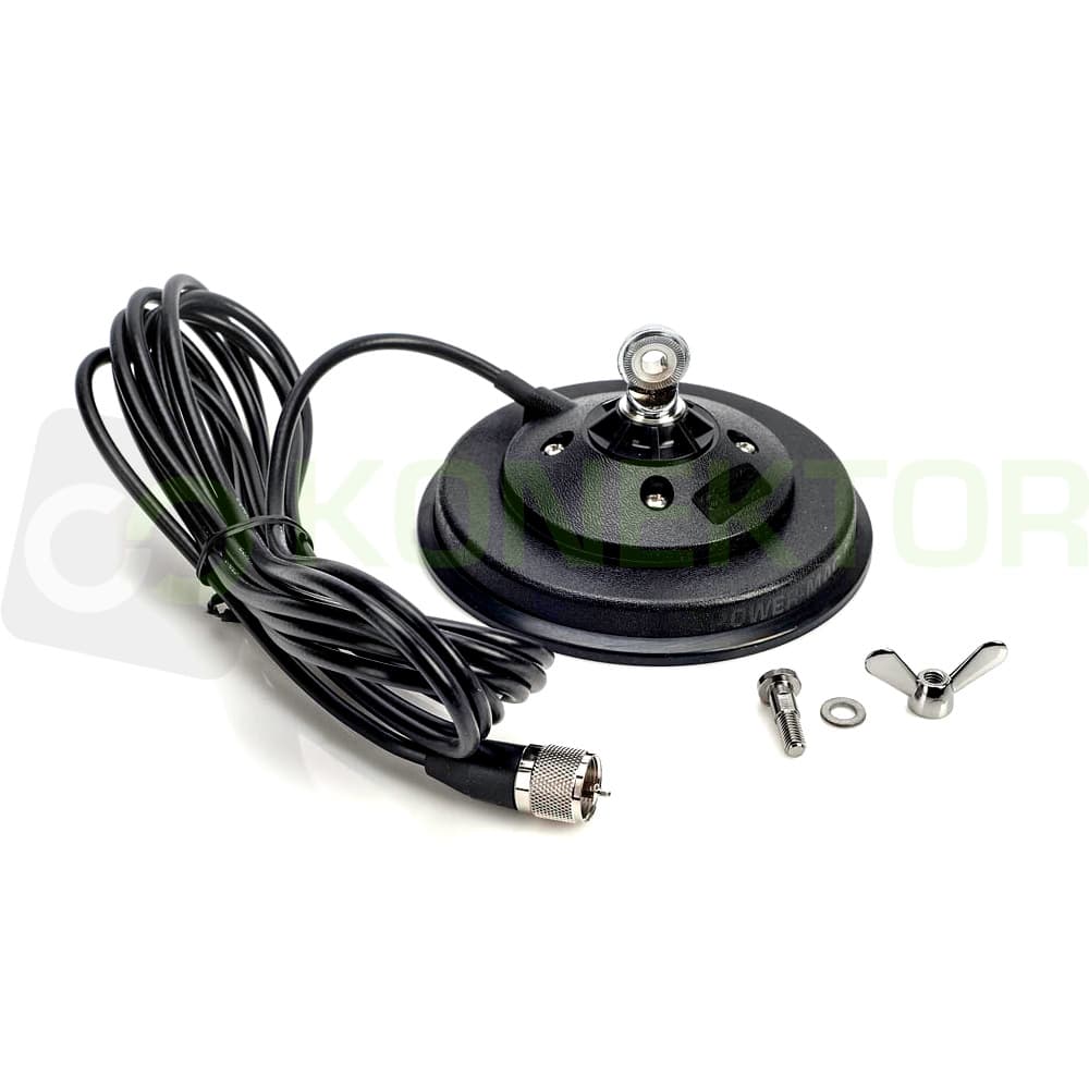 SIRIO POWER-MAG 125 DV z długim kablem 7m - podstawa magnetyczna 12,5cm do anten na "motylek"