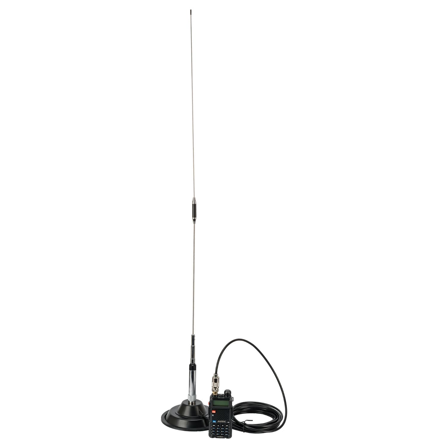 RADIORA NR-770-R MAG z adapterem do Baofeng UV-5R, UV-82 itp. - antena na magnesie VHF/UHF długość 95cm typ PL, kabel 4m
