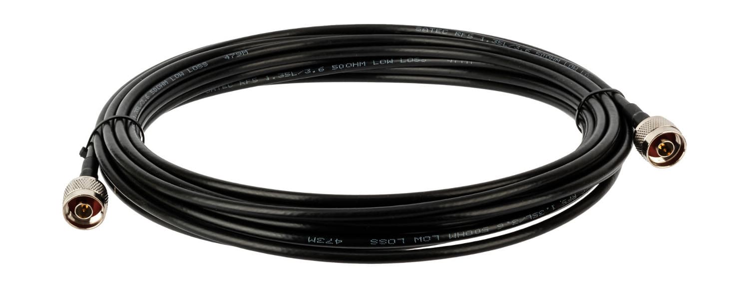 Kabel niskostratny RF-5 SATEC 30m + zamontowane wtyki N (okablowanie RF5 do HF / VHF / UHF / skanery SDR / LTE / WLAN)