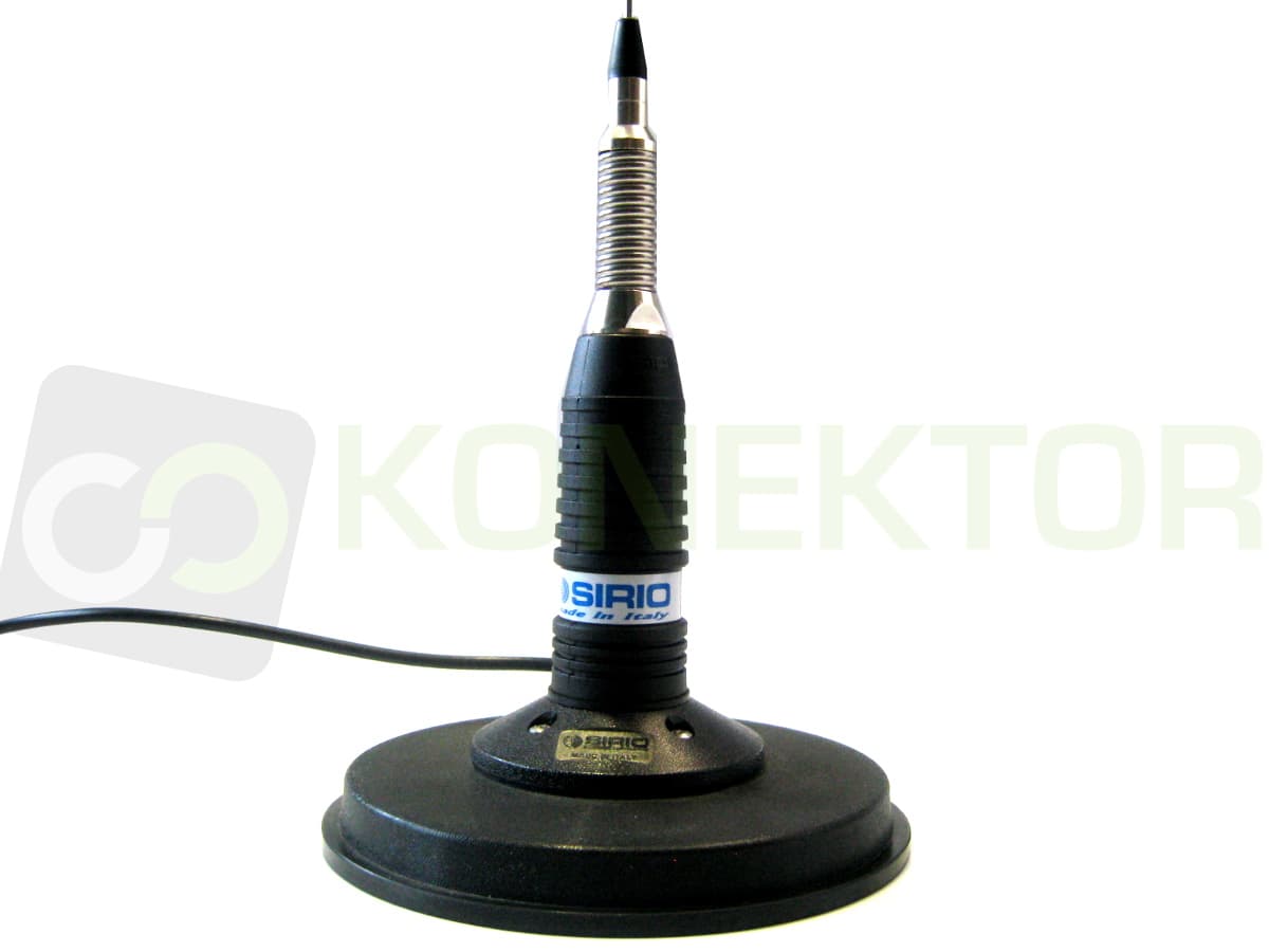 SIRIO ML-145 MAG 145 PL (magnes 16cm) 100% oryginał Italy Antena CB magnesowa 142cm kabel 3,60m