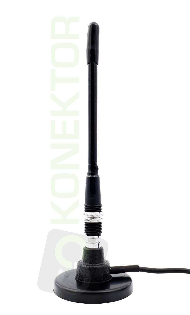 Solarcon A-108 PM najkrótsza dyskretna antena CB 26cm + super mocny mały magnes 80mm