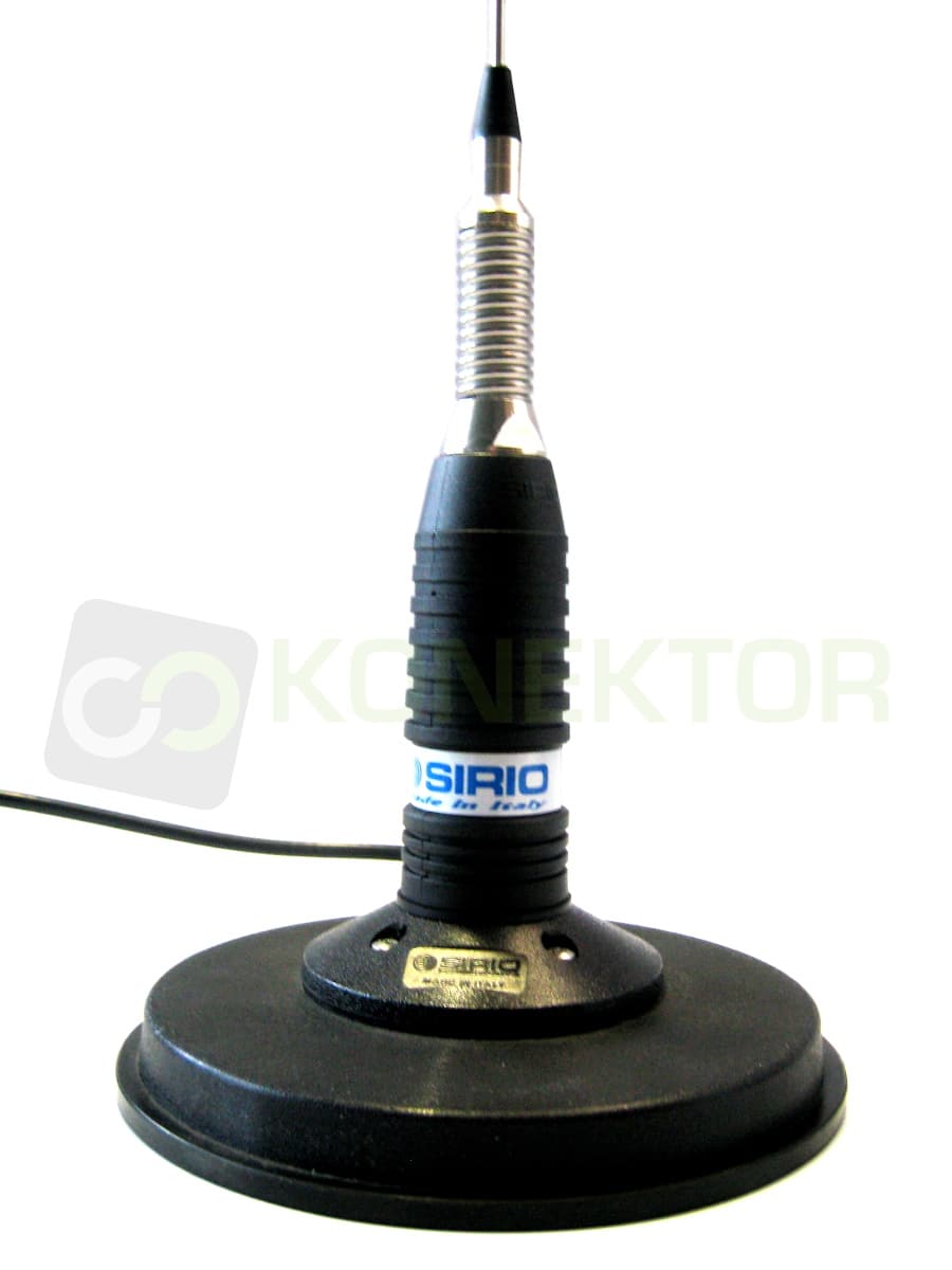 SIRIO ML-145 MAG 145 PL (magnes 16cm) 100% oryginał Italy Antena CB magnesowa 142cm dłuższy kabel 6 metrów