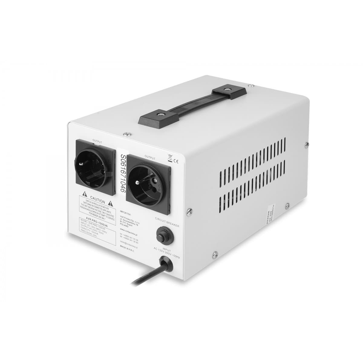 VOLT AVR PRO 1000 3% SERVO automatyczny stabilizator napięcia 230 AVC 1000W
