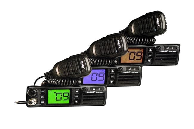 MAAS KCB-3000 CB radio 1-DIN z głośnikiem z przodu, VOX, zasilanie 12/24V - np. do ciężarówki, busa, traktora, kombajnu