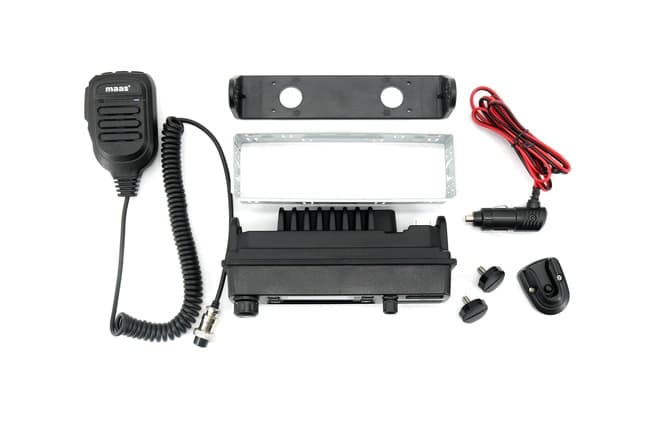 MAAS KCB-3000 CB radio 1-DIN z głośnikiem z przodu, VOX, zasilanie 12/24V - np. do ciężarówki, busa, traktora, kombajnu