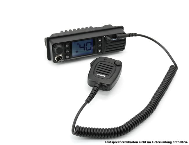 MAAS KCB-3000 CB radio 1-DIN z głośnikiem z przodu, VOX, zasilanie 12/24V - np. do ciężarówki, busa, traktora, kombajnu