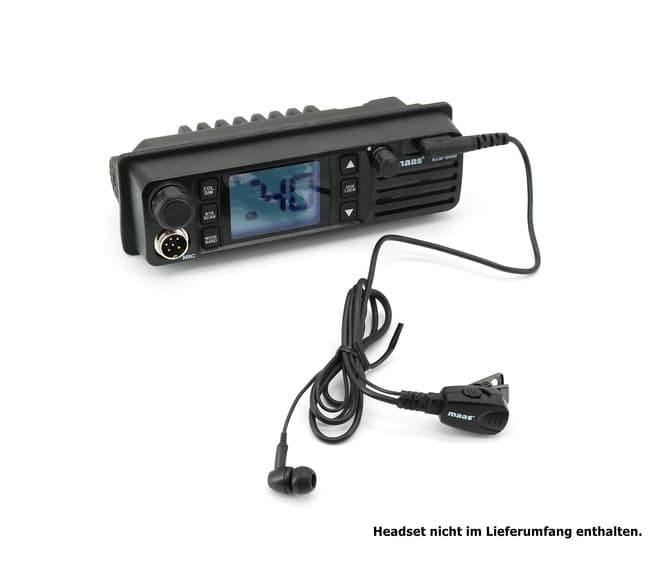 MAAS KCB-3000 CB radio 1-DIN z głośnikiem z przodu, VOX, zasilanie 12/24V - np. do ciężarówki, busa, traktora, kombajnu