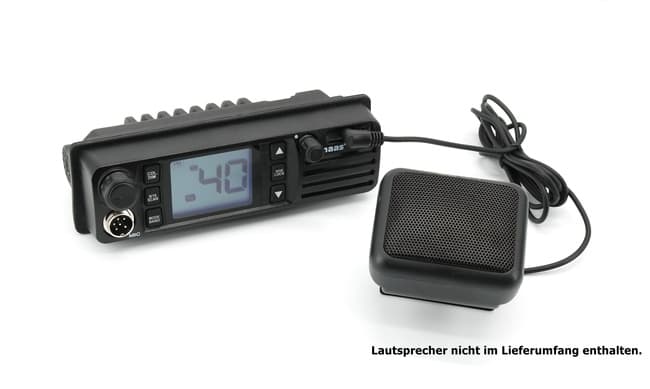 MAAS KCB-3000 CB radio 1-DIN z głośnikiem z przodu, VOX, zasilanie 12/24V - np. do ciężarówki, busa, traktora, kombajnu
