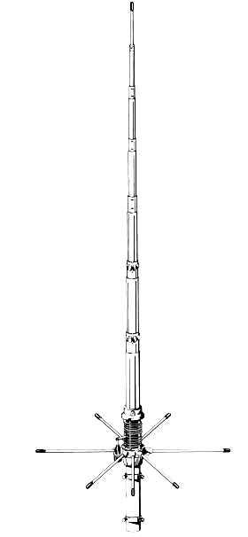 SIRIO 827 + RING ANTY-WIBRACYJNY (8 przeciwwag) skuteczna antena bazowa CB 5/8 fali