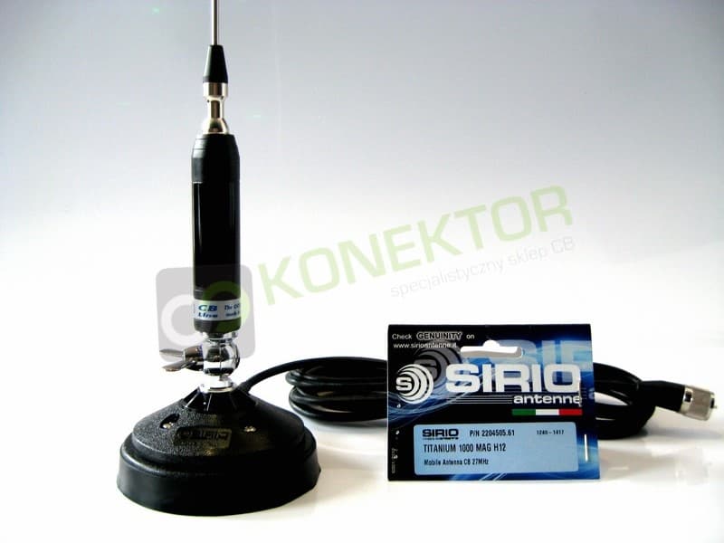 SIRIO TITANIUM 1000 MAG (TITANIUM1000) Antena CB magnesowa 100cm dłuższy kabel 6m