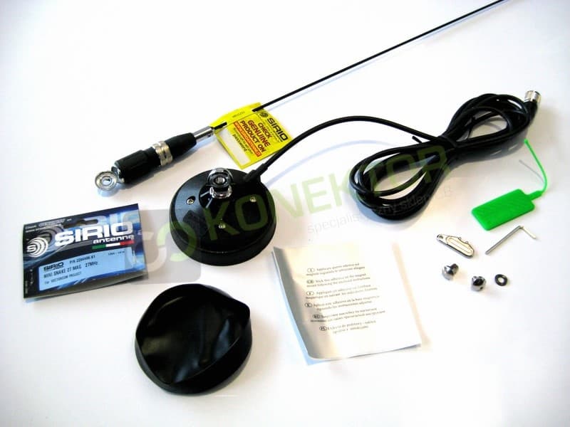 SIRIO MINI SNAKE 27 MAG Antena CB magnesowa 69cm dłuższy kabel 6m