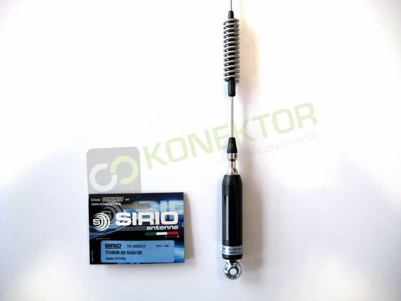 SIRIO TITANIUM 800 SUPERMAG mocny magnes 16cm Antena CB magnesowa 82cm dłuższy kabel 7m